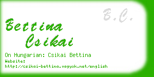 bettina csikai business card